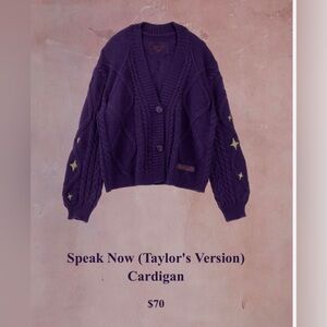 Taylor swift speak now Taylor’s version cardigan m/l